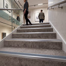 DDA Compliant Stair Nosing 56x55mm Aluminium Slip Resistant
