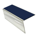 Rake Back Aluminium Stair Nosing 2.44m 56mm Tread PVC Insert