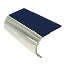 Bullnose aluminium stair nosing with slip-resistant PVC insert, 37mm riser height for vinyl carpets