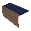 Heavy Duty Chevron Aluminium Stair Nosing 3.22m Single Insert 65mm Riser Slip-Resistant Durable for Medium Carpets & Smooth Flooring