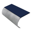 Bullnose aluminium stair nosing with slip-resistant PVC insert, 37mm profile for vinyl and carpet stairs