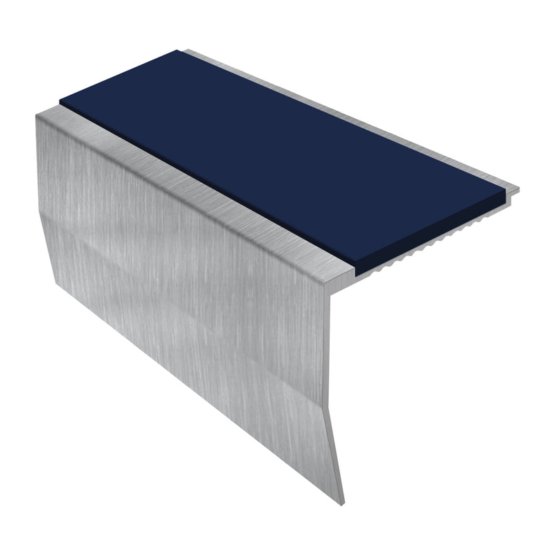 Heavy Duty Chevron Aluminium Stair Nosing 3.22m Single Insert 65mm Riser Slip-Resistant Durable for Medium Carpets & Smooth Flooring