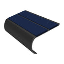 Dark blue anti slip stair nosing with black aluminium bullnose profile for safe stair edges