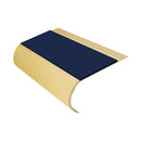 Bullnose Single Channel Aluminium Stair Nosing with Ramp Back Slip-Resistant PVC Inserts 70mm Tread 2.75m Length Compatible with Vinyl & Wood