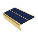 Rake Back Stair Nosing 2.75m Aluminium Double PVC Insert 5mm