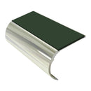 Bullnose aluminum stair nosing with slip-resistant PVC insert, 37mm riser height, 3.22m length
