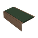 Square Aluminium Stair Nosing 2.44m Single Insert