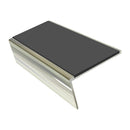Carpet Stair Nosing 2.44m Aluminium Rake Back PVC Insert