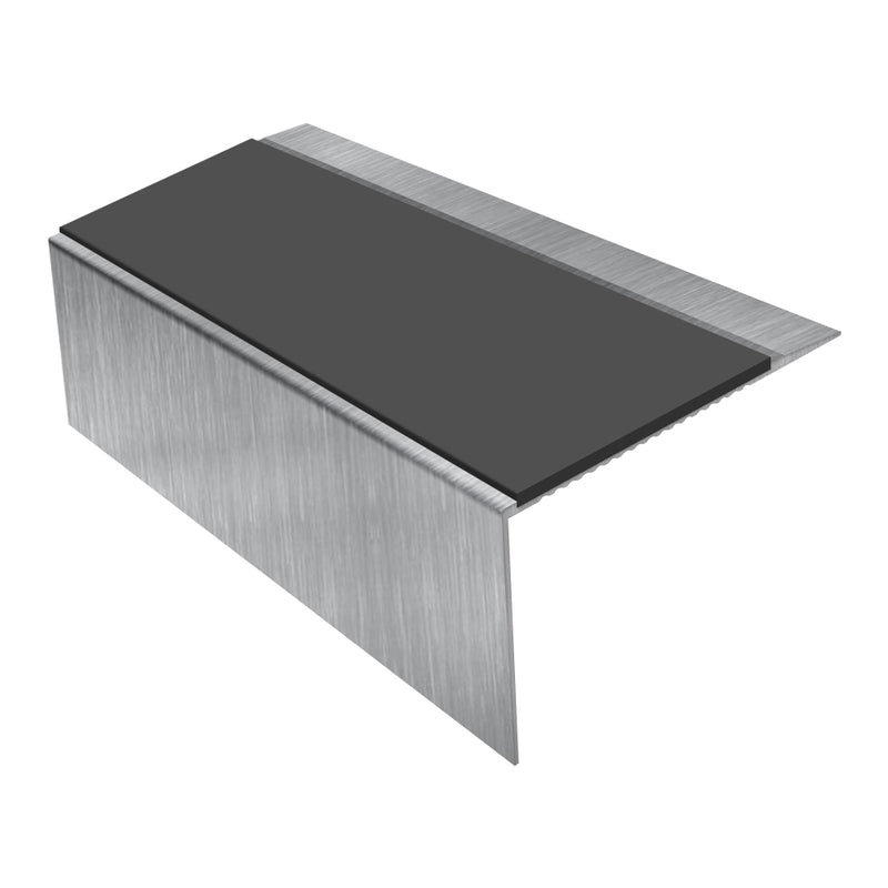 Square Ramp Back Aluminium Stair Nosing Single Channel | Length 2.44m x Tread 70mm