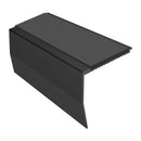 Heavy Duty Chevron Aluminium Stair Nosing 2.75m Single Insert 65mm Riser Slip-Resistant Durable for Medium Carpets & Smooth Flooring