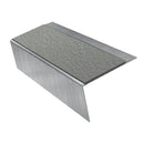 Rake Back Aluminium Stair Nosing with MorGrip Inserts Ramped Profile Slip-Resistant for Vinyl, Wood & Carpet Customizable Lengths & Finishes