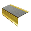 Square Ramp Back Aluminium Stair Nosing with MorGrip Inserts Heavy-Duty Profile 2.44m, 2.75m, 3.22m Lengths Slip-Resistant for Vinyl, Wood, LVT