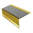 Square Ramp Back Aluminium Stair Nosing with MorGrip Inserts Heavy-Duty Profile 2.44m, 2.75m, 3.22m Lengths Slip-Resistant for Vinyl, Wood, LVT