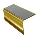 Square Aluminium Stair Nosing Single Channel with MorGrip & Exterior Inserts
