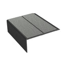Rake Back Double Channel Aluminium Stair Nosing with MorGrip, 93mm Tread, Slip-Resistant PVC Inserts, Ideal for Vinyl & Lino Flooring, Multiple Lengths