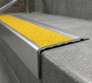 External Grade Aluminium Stair Nosing 68x33mm Silicone Carbide