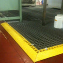 GRP Grating Ramp - Fibreglass Anti-Slip Ramp, 125mm Wide, 90mm Front Section, Prevents Trips & Falls, Ideal for Industrial & Commercial Use