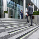 63x32mm anti-slip stair nosing installed on an outdoor step