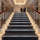 Aluminium stair nosing 67mm x 55mm slimline profile for carpet and laminate