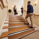 Aluminium Stair Nosing 57mm x 33mm with Rubber Insert for Safe Steps