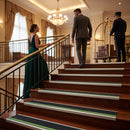 63x32mm anti-slip stair nosing fitted on a carpeted staircase