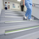 Aluminium stair nosing 71x55mm fitted to a flight of outdoor steps