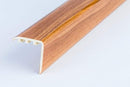 uPVC wood effect stair nosing in Gold Walnut finish