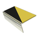Carpet Stair Nosing 2.44m Aluminium Rake Back PVC Insert