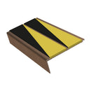 Rake Back Stair Nosing 2.75m Aluminium Double PVC Insert 5mm