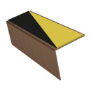Rake Back Aluminium Stair Nosing 2.44m 56mm Tread PVC Insert