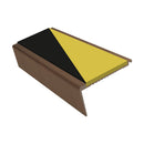 Aluminium Stair Nosing 2.75m Rake Back Single Insert Strip
