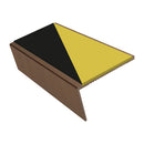 Carpet Stair Nosing 2.44m Aluminium Rake Back PVC Insert