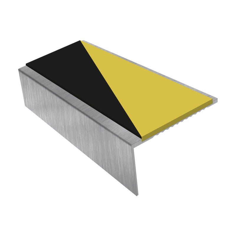 Square Aluminium Stair Nosing 3.22m, 25mm Riser Slip-Resistant Profile for Vinyl & Carpets Stylish Safety for Home Stairs