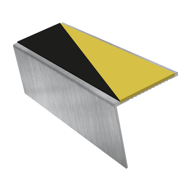 Rake Back Aluminium Stair Nosing 3.22m Heavy-Duty Slip-Resistant Profile for Vinyl & Carpets Custom Finishes Safety & Durability