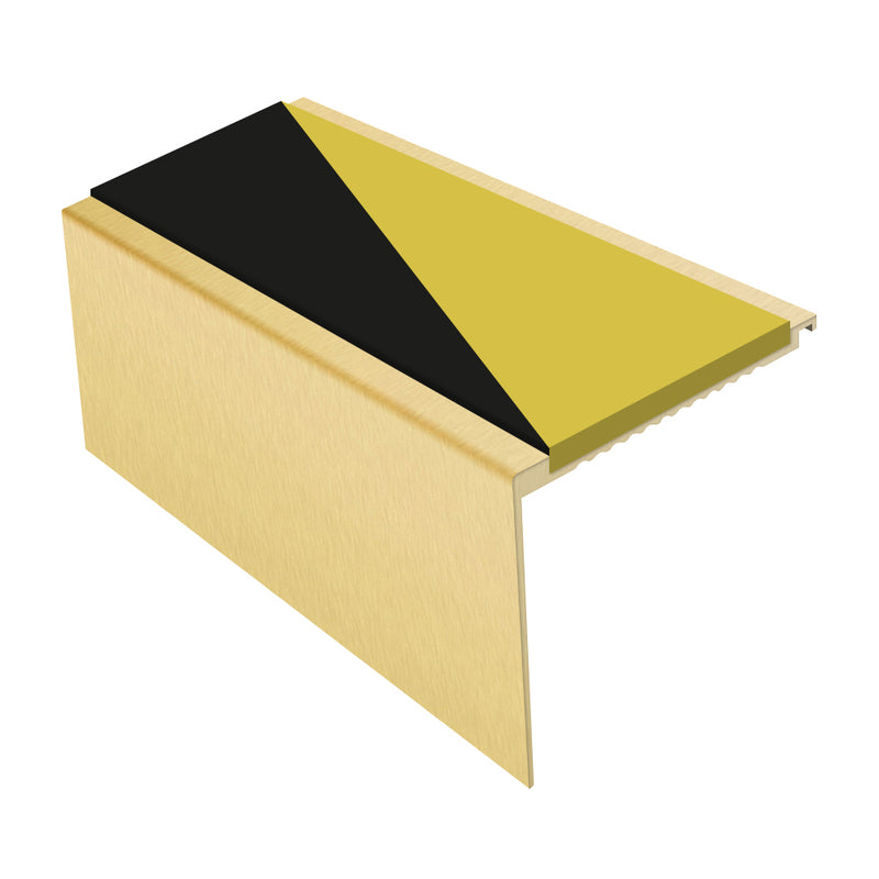 Square Aluminium Stair Nosing 3.22m, 62mm Tread Slip-Resistant, Durable Profile for Medium Carpets & Heavy-Duty Flooring Custom Finishes Available