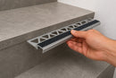 Aluminium Tile-In Stair Nosing with Replaceable Anti-Slip Insert | 2.5m | 9mm & 11mm | Porcelain & Stone Stairs