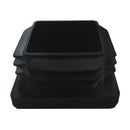 Black plastic grating feet insert with ribbed design for 500mm spacing mesh grating installation