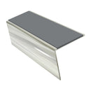 Rake Back Aluminium Stair Nosing 2.44m 56mm Tread PVC Insert
