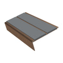 Rake Back Stair Nosing 2.75m Aluminium Double PVC Insert 5mm