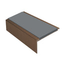 Square Aluminium Stair Nosing 2.44m Single Insert