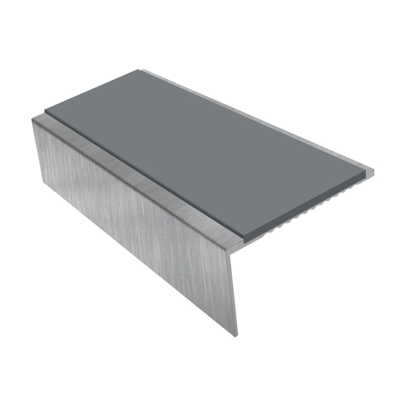 Square Aluminium Stair Nosing 3.22m, 25mm Riser Slip-Resistant Profile for Vinyl & Carpets Stylish Safety for Home Stairs