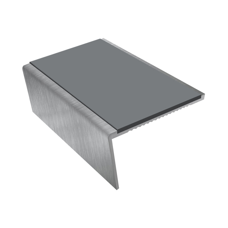 Rake Back Single Channel Aluminium Stair Nosing 3.22m Slip-Resistant for Vinyl, Lino & Carpets Durable, Stylish, Ideal for Home & Commercial Use