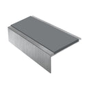Heavy Duty Square Aluminium Stair Nosing with Single Insert, 2.75m Length, 32mm Riser, Slip-Resistant for Medium Carpets & Smooth Flooring