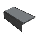 Heavy Duty Square Aluminium Stair Nosing with Single Insert, 2.75m Length, 32mm Riser, Slip-Resistant for Medium Carpets & Smooth Flooring