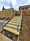 Medium Grit Anti-Slip Stair Nosing Durable GRP, Slip-Resistant, Easy Installation For Wet, Frosty, and Oily Conditions 10-Year Guarantee