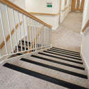 PVC Flexible Stair Edging 75x34mm Ribbed Tread Indoor