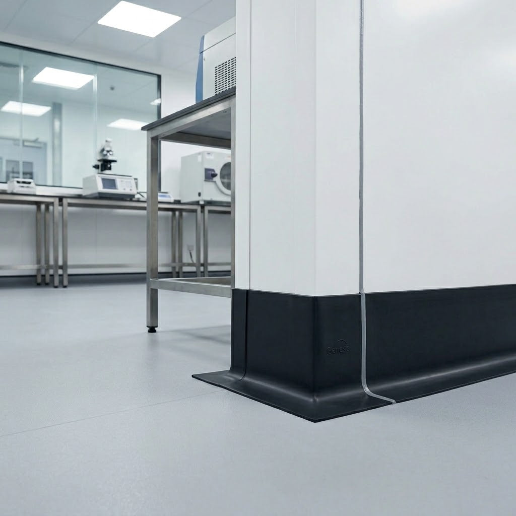 Flexible PVC Sit-On Skirting Board 100mm x 20mm | 15m Roll