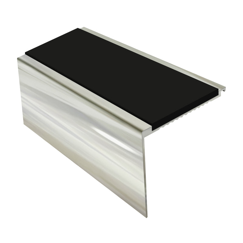 Square Aluminium Stair Nosing 3.22m, 62mm Tread Slip-Resistant, Durable Profile for Medium Carpets & Heavy-Duty Flooring Custom Finishes Available