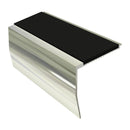 Heavy Duty Chevron Aluminium Stair Nosing 3.22m Single Insert 65mm Riser Slip-Resistant Durable for Medium Carpets & Smooth Flooring