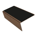 Carpet Stair Nosing 2.44m Aluminium Rake Back PVC Insert
